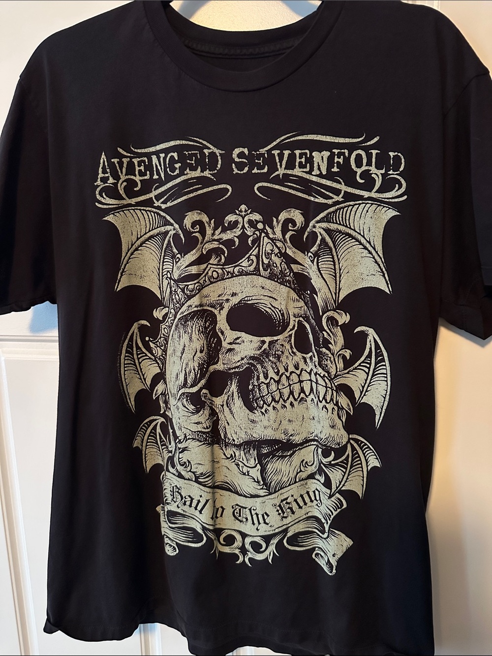 Black Graphic Tee - Avenged Sevenfold Hail to the King